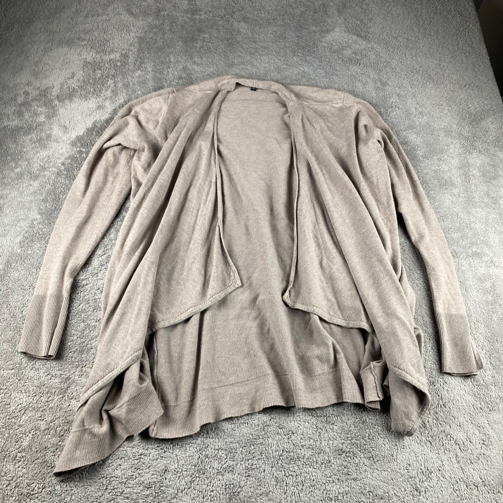 White House Black Market Sweater Open Cardigan Womens Size Medium Blush Brown
